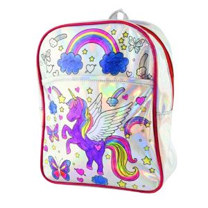 Детска раница Unicorn с маркери за създаване на уникален дизайн
