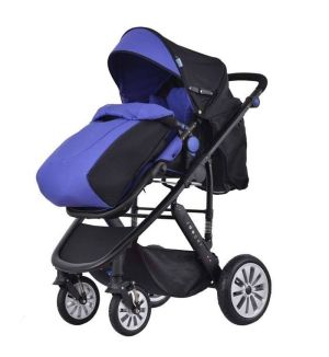 Комбинирана количка 2 в 1 Zooper Flamenco Royal Blue Plaid, кралско синьо