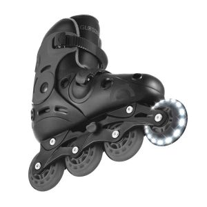 Детски ролери със светещи колела GLOBBER GO SKATES, размер 34-37 - черни