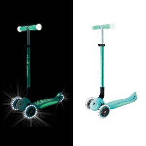 Сгъваема тротинетка със светещи дръжки ELITE GLOW LIGHTS, ментова