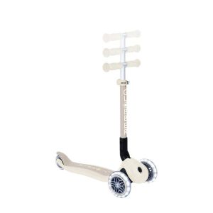 Сгъваема еко тротинетка с 3 колела GLOBBER JUNIOR FOLDABLE LIGHTS ECO - цвят кокос