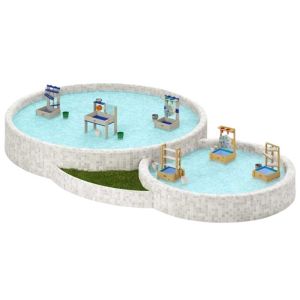 Сензорен игрален комплект с вода и пясък Classic World от дърво