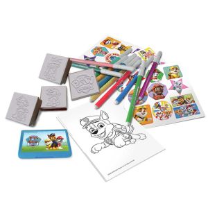 Творческа раница Paw Patrol с 10 миещи се флумастера, 4 печата и 30 стикера