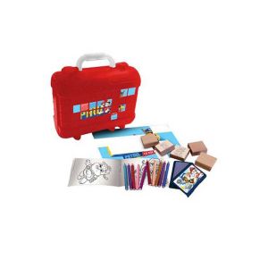 Арт куфарче Paw Patrol с 10 цветни молива, 5 печата и пъзел стикери за декорация