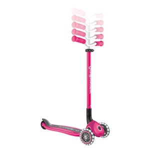 Сгъваема тротинетка с три колела Globber Master lights - розова