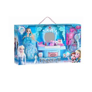 Кукла Елза Frozen 2 с тоалетка и аксесоари за красота