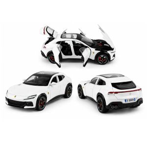 Метална кола Ferrari Purosangue 1:24 – бяла, Без опаковка
