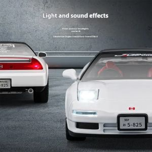 Метална кола Honda NSX 1:22 със звук и светлини – бяла, без опаковка