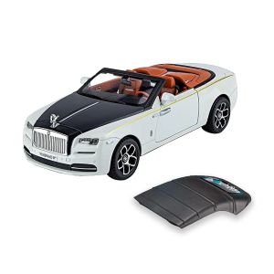 Метална кола Rolls-Royce Dawn 1:24 – бяла с черен покрив