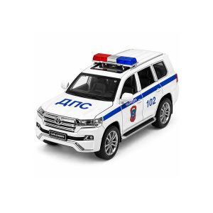 Метален джип, Toyota Land Cruiser, Полиция, Бяла, Без опаковка