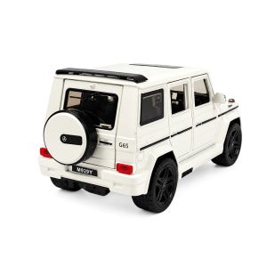 Метален джип Mercedes G Class, Със звук и светлини, Бяла,  Без опаковка!