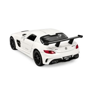 Метален автомобил Mercedes SLS AMG, Отварящи врати, Бяла, Без опаковка