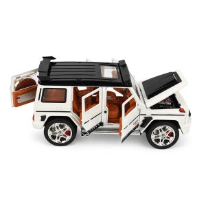Метален джип Mercedes G-class Brabus, Със звук и светлини, 1:18, Бял, Без опаковка, 27x11x11см