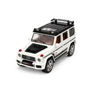 Метален джип Mercedes G-class Brabus, Със звук и светлини, 1:18, Бял, Без опаковка, 27x11x11см