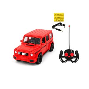 Детска количка Mercedes G-Class, С дистанционно, Презареждащи батерии, Червена