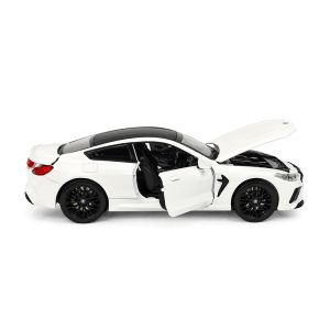 Метална количка BMW M8, 1:32, Бяла, Без опаковка