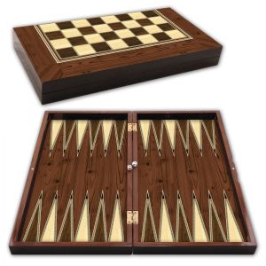 Дървена табла за игра с пулове и зарчета, 49 см – Platin
