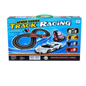 Детска състезателна писта с 2 колички и контролери, Track Racing