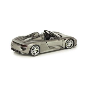 Метална кола Porsche 918 Spyder, 1:24, сива – Welly